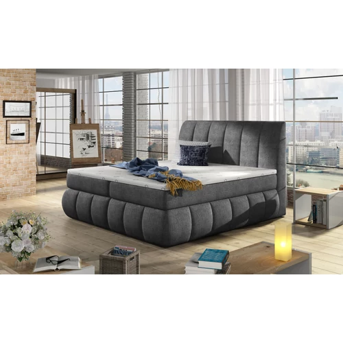 Vincenzo 160x200 boxspring ágy  sötétszürke