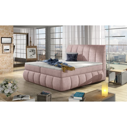 Vincenzo 160x200 boxspring ágy  rózsaszín
