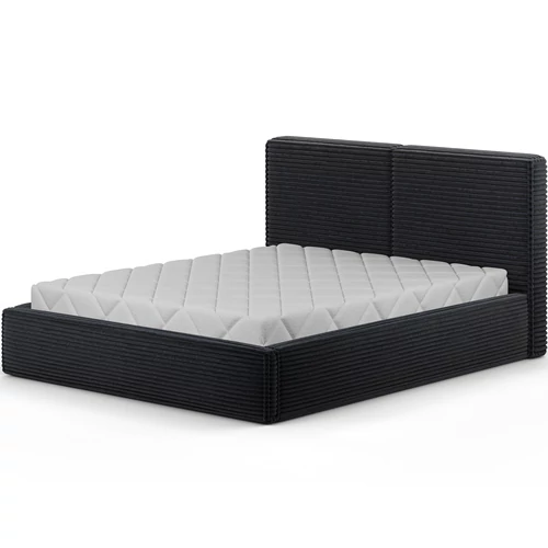 Pesillo ágy + fa keret/ standard emelő/ ágyneműtartós doboz 160x200, Fekete, Modulo 10