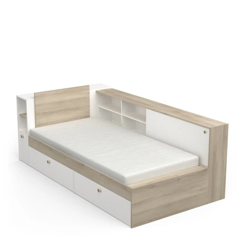 Ágy life 385304 (90x200, megfordítható, kronberg tölgy + fehér)