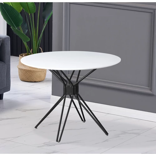 Elegáns design  modern konyhákhoz Santok asztal fehér + fekete színekben