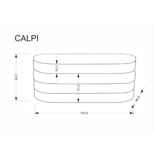 Calpi tárolós pad – sötét bézs - 3. kép