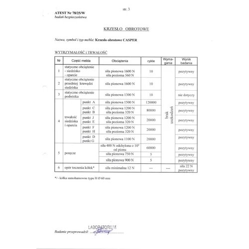 Casper forgószék – fekete - 8. kép