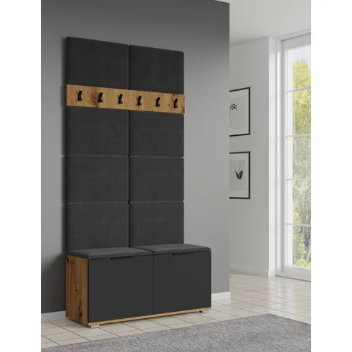 Clif P-50 kárpitozott fali panel – sötétszürke - 3. kép