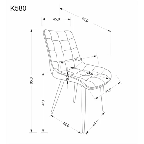 K580 szék – bézs - 3. kép