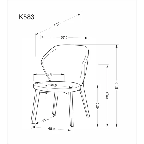 K583 szék – barna / bézs / dió - 7. kép