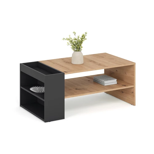 Murcia dohányzóasztal – artisan tölgy / fekete - 4. kép