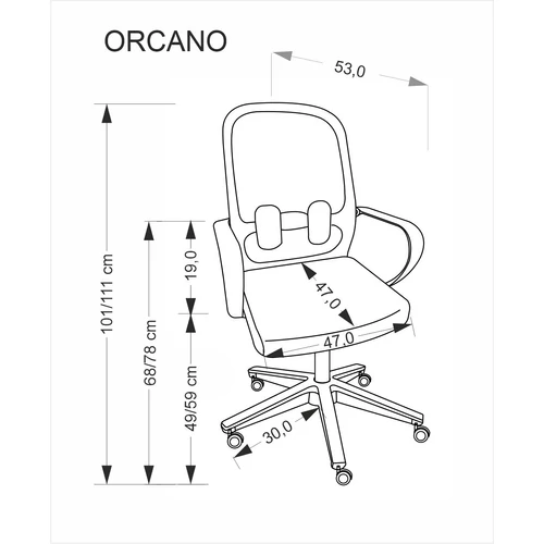 Orcano forgószék – fekete - 2. kép