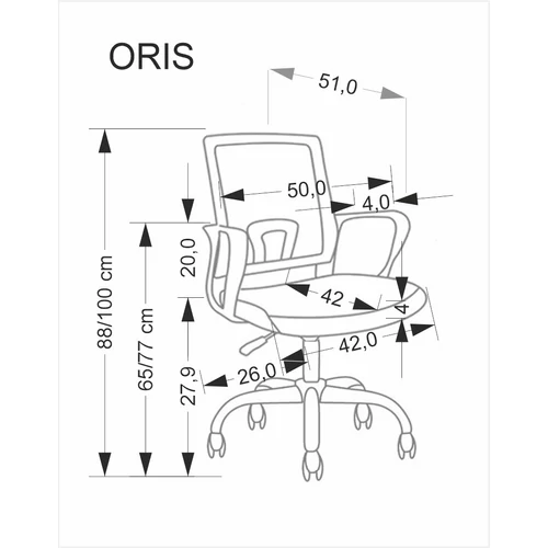 Oris ifjúsági forgószék – többszínű - 3. kép