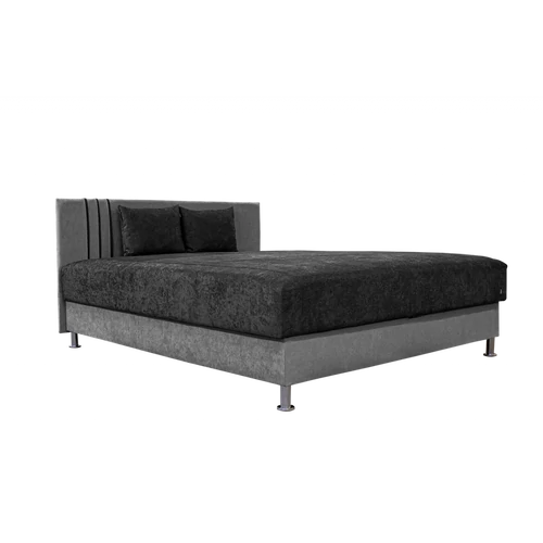 DRAGON rugós Klasszikus franciaágy, sötétszürke-szürke (160 cm)