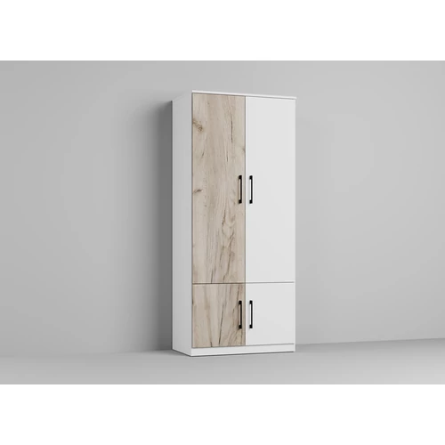Szekrény Provence - 83 cm - D3 - fehér / tölgy
