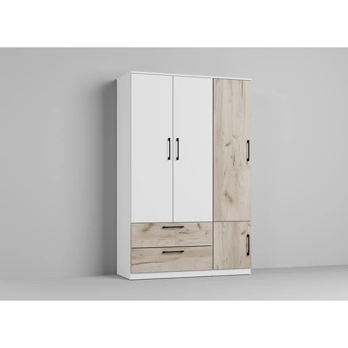 Szekrény Provence - 124 cm - D5 fehér/tölgy