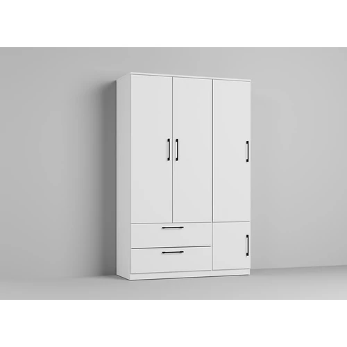 Szekrény Adam - 124 cm - D3 fehér fiókokkal