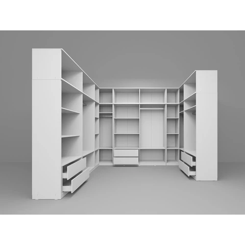 Gardrób U fehér 251,2/340,2/172 cm - C44