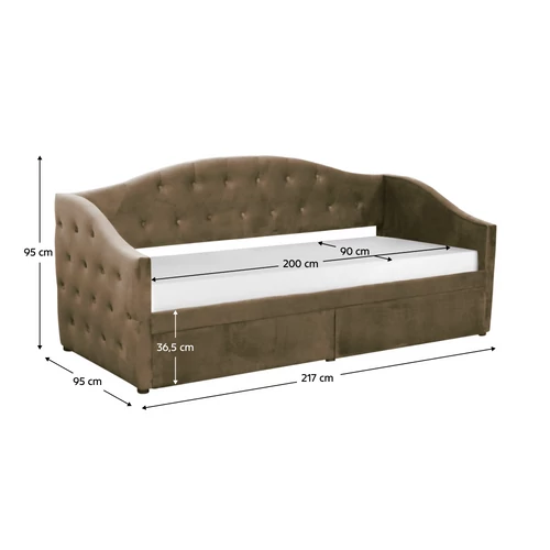 ZASKA Velvet ágy 90x200