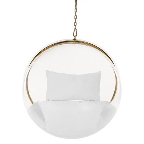 Függő fotel  átlátszó/arany/fehér  BUBBLE NEW TYP 1