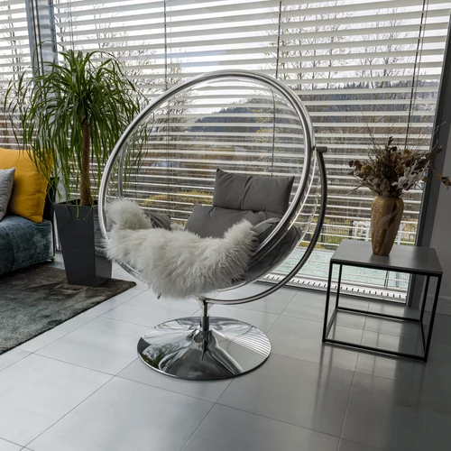 Átlátszó műanyag fotel  stílusos design