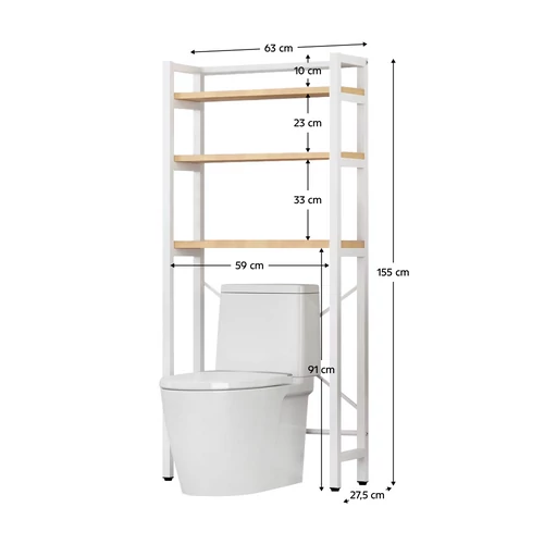 BALRAM WC fölé polcállvány tölgy natural