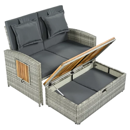 Természetes rattan heverő