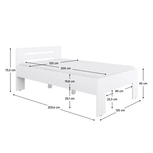 Elegáns 120x200-as fehér matrac
