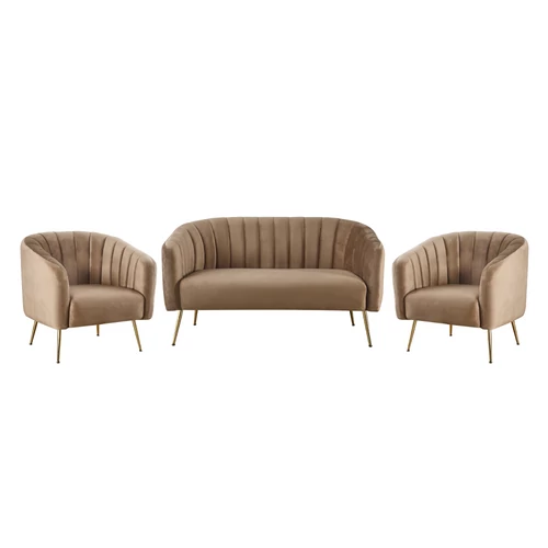 Barna velvet design fotel