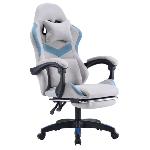 Irodai/gamer szék, szürke/kék, ZODIA