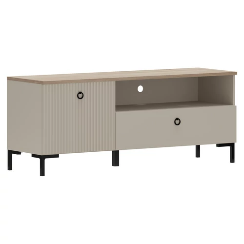 TV-állvány, szürkésbarna Taupe/silverjack tölgy, DOMCA 1K1S