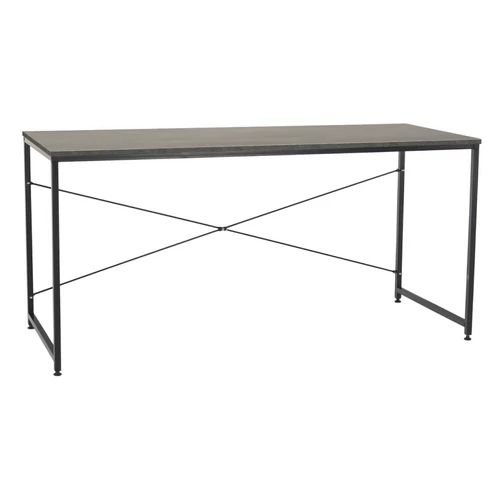 Íróasztal, beton/fekete, 150x60 cm, MELLORA
