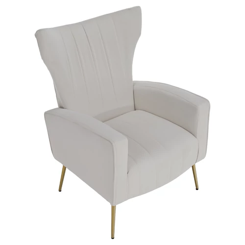 Relaxfotel bézs velvet szövet