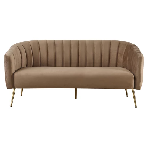 Design 3-as ülés kanapé barna bársony