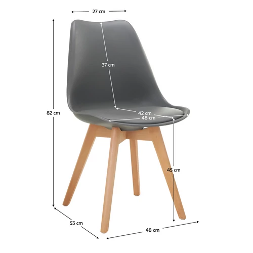 Elegáns design és kényelmes ülés.  Bali 3 NEW szék  szürke-bükk kombinációban
