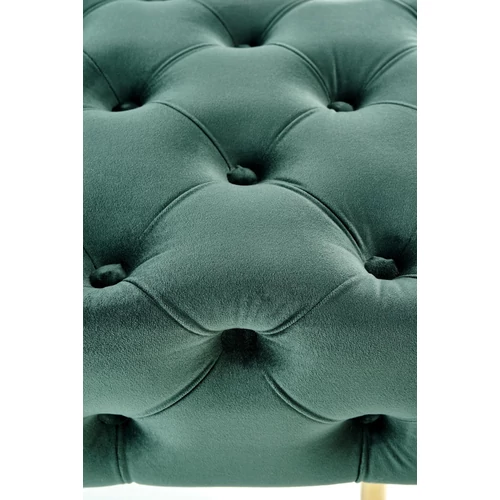 A sötétzöld színű pad arany elemekkel