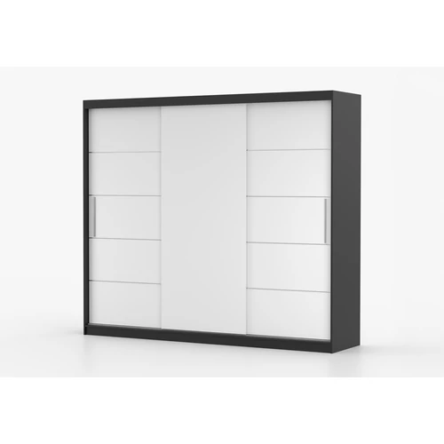 Fehér színben.  Sonoma tölgyfa gardrób 250cm