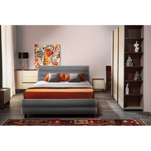 KOSMO franciaágy ágyráccsal 140x200 bézs - 5. kép