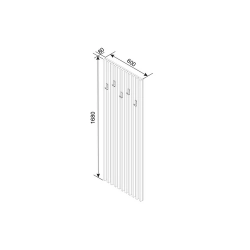 SOLARIS fogas falpanel 60 cm tölgy - 3. kép