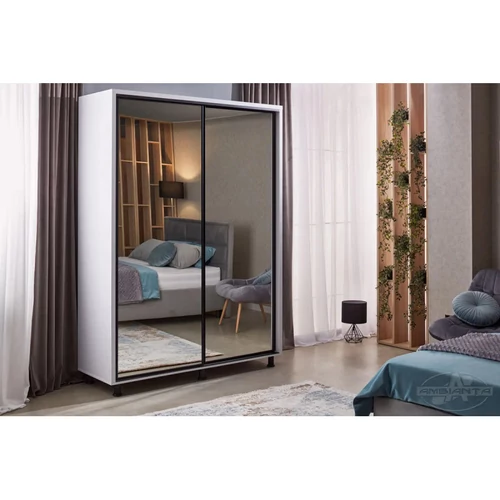Tolóajtós gardróbszekrény TORINO 1.4 m Bútorlap tölgy - 10. kép