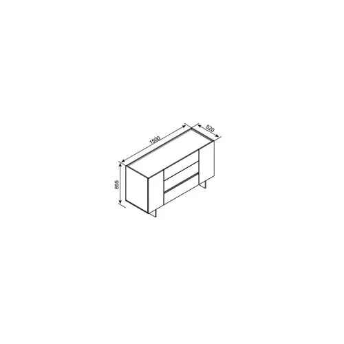 KOSMO komód tölgy-krém - 3. kép