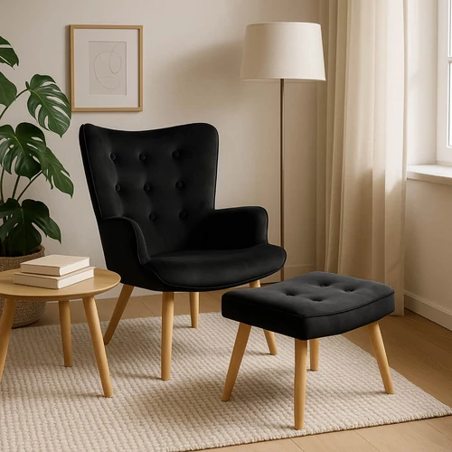 Lozano lounge szék bársonybővel