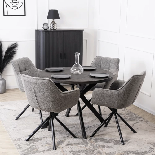 Elegáns szürke boucle anyag
