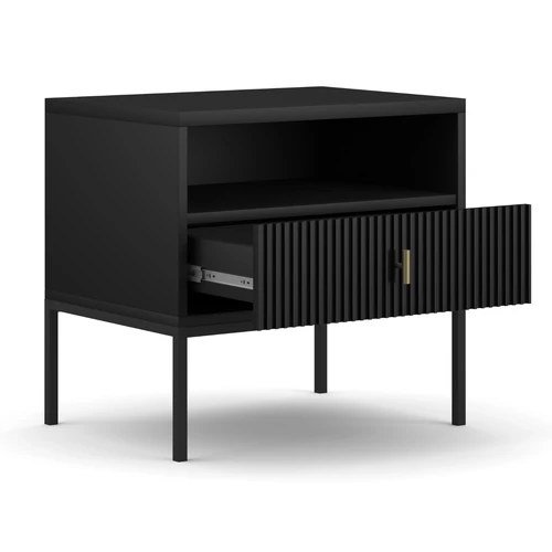 Elegáns fekete hornyolt design