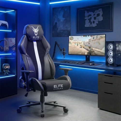 Nexon Forgós Gamer Szék fekete-fehér színben