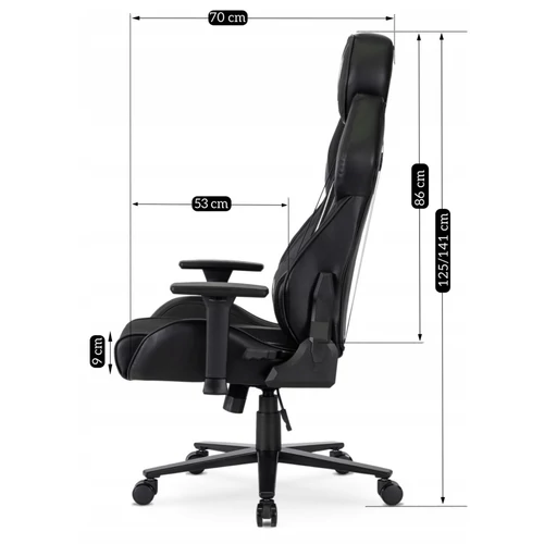 NEXON Forgós Gamer Szék Fekete/Fehér