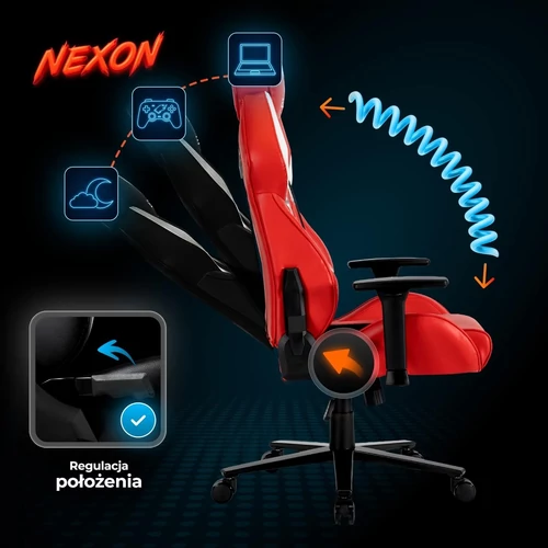 Színes gamer széktorvázlat