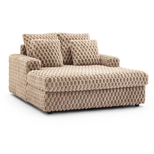 KOBEL Barna Plüss Lounge Fotel