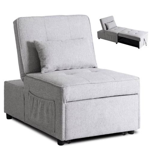 IBERIS 80 cm-es dönthető fotel alváshoz, szürke