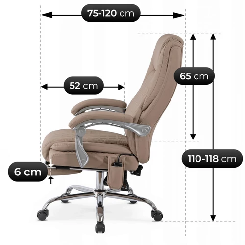 Fűtött és masszírozó fauteuil bézs