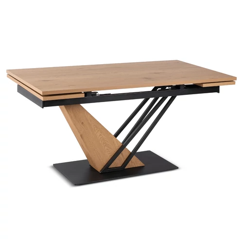 REX Kihúzható Asztal 160-220 cm MDF Tölgy/Fekete