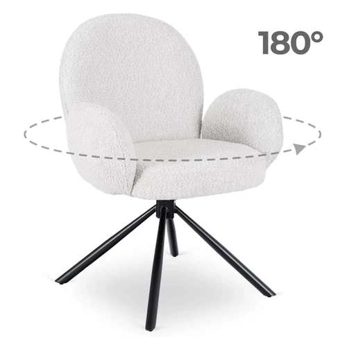 MUSSO szürke boucle forgószék