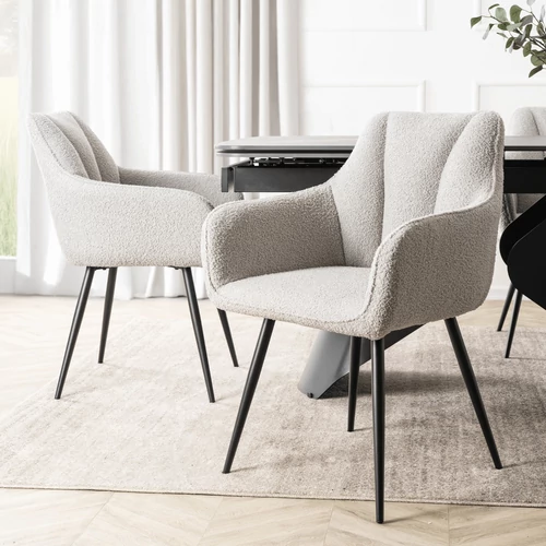Elegáns szürke boucle ülés