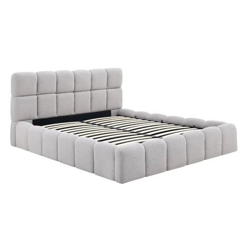 Ágy 160x200 MURCJA tárolóval szürke Boucle